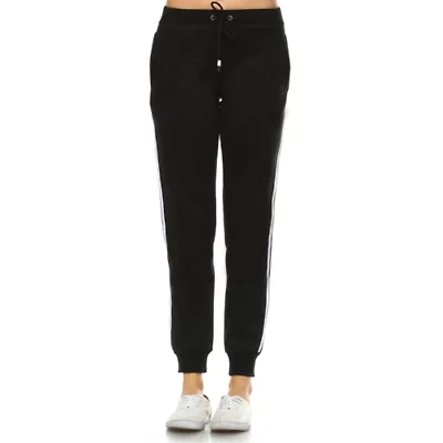 White Mark Amazingly Soft Womens Cuffed Mid Rise Knit Jogger Pant