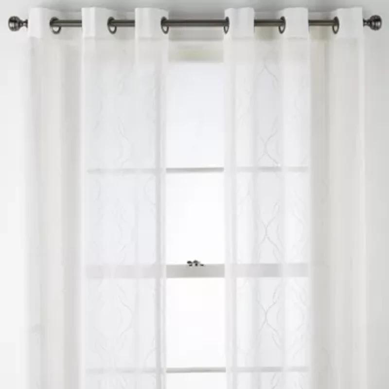 Regal Home Sterling Matte Grommet Top Sheer Curtain Panel