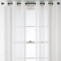 Regal Home Sterling Matte Grommet Top Sheer Curtain Panel