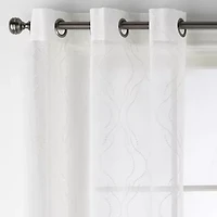 Regal Home Sterling Matte Grommet Top Sheer Curtain Panel