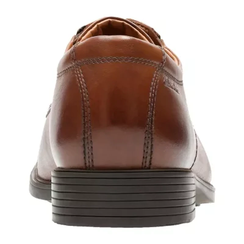 Clarks® Tilden Mens Leather Cap-Toe Dress Shoes