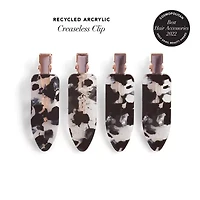 Kitsch Eco Friendly Creaseless Clip 4pc Set Black Terrazzo