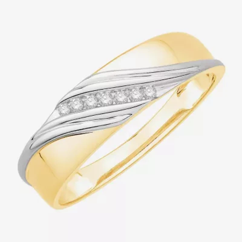 3PC His and Hers Trio Wedding Set Featuring / CT.T.W. Natural Diamond Womens Bridal Set and Mens Wedding Band in 10K or 14K Two Tone Gold