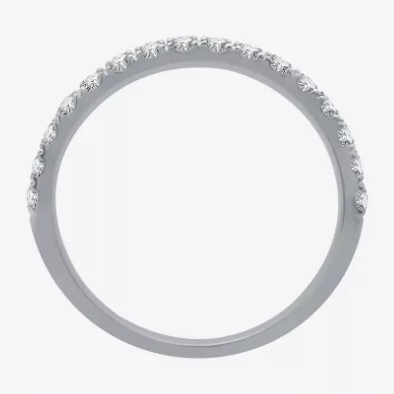 (H-I / I1) Womens 2 CT. T.W. Lab Grown White Diamond 10K Gold Cushion Side Stone Halo Bridal Set