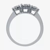 Love Lives Forever Round 1/2 CT.T.W. Natural Diamond 3-Stone Engagement Ring 10K or 14K Gold