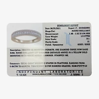 Womens 1/2 CT. T.W. Natural White Diamond 14K Gold Anniversary Wedding Band