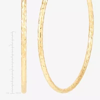Womens 14K Gold 50mm Round Hoop Earrings