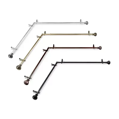 Rod Desyne Naomi Corner 13/16 Adjustable Curtain