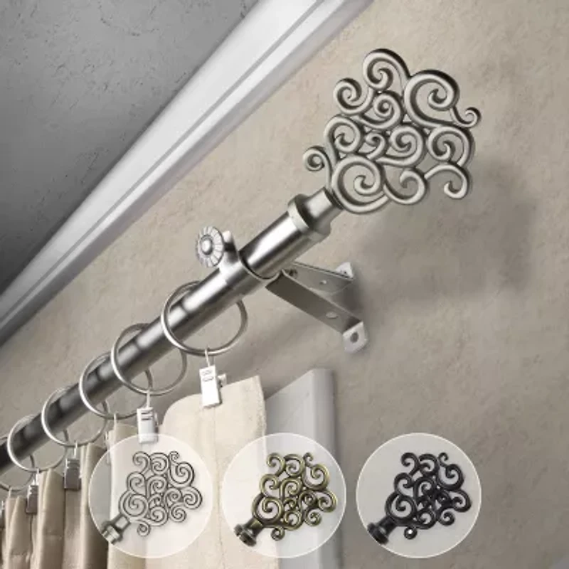 Rod Desyne Tidal 13/16" Adjustable Curtain