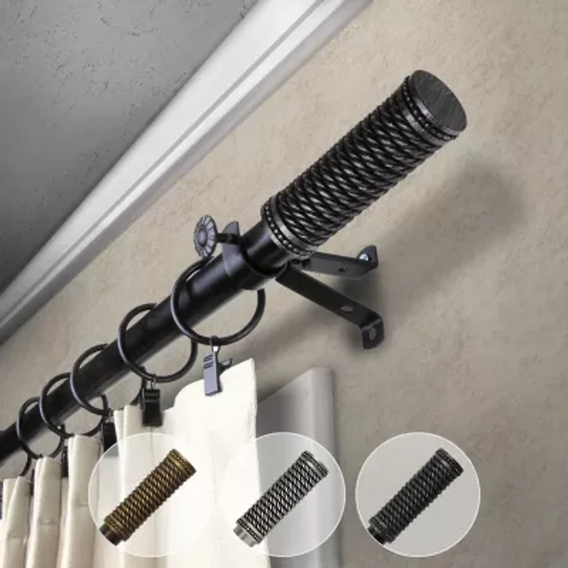 Rod Desyne Threaded 13/16" Adjustable Curtain