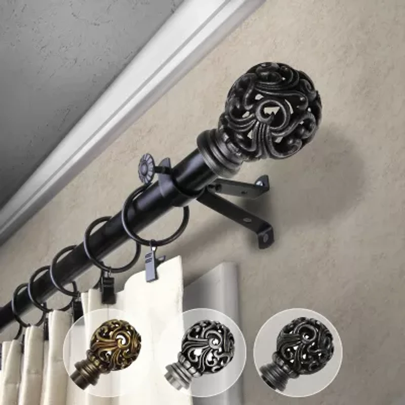 Rod Desyne Adora 13/16" Adjustable Curtain