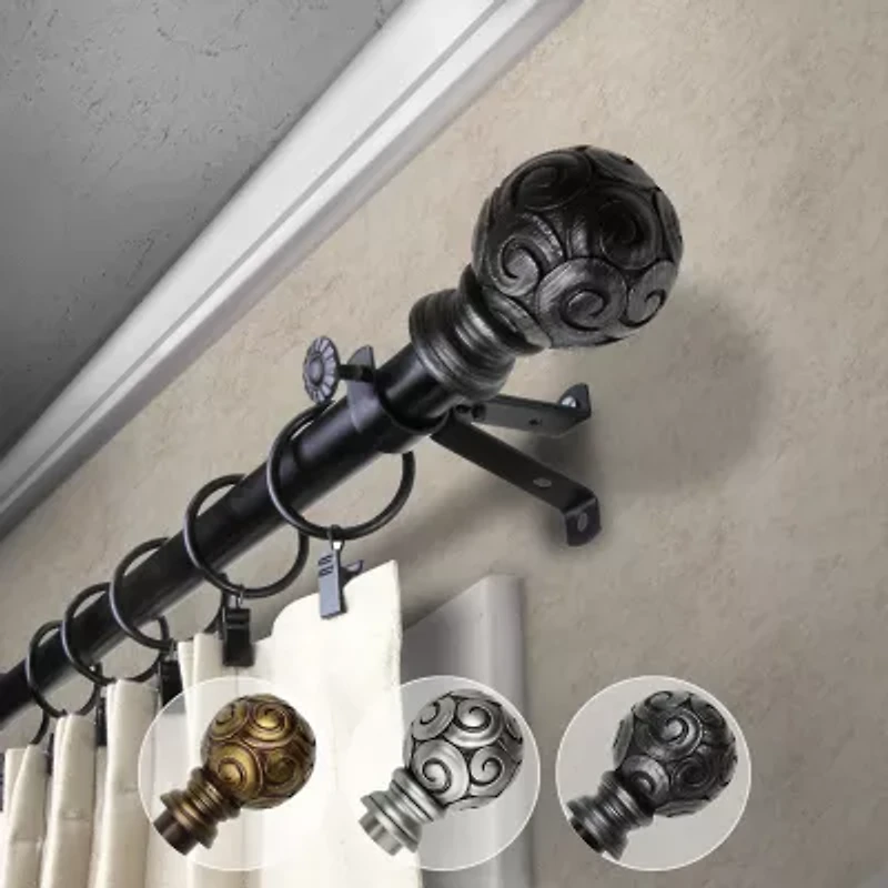Rod Desyne Bonbon 13/16" Adjustable Curtain