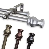 Rod Desyne Emelia ⅝" Adjustable Double Curtain