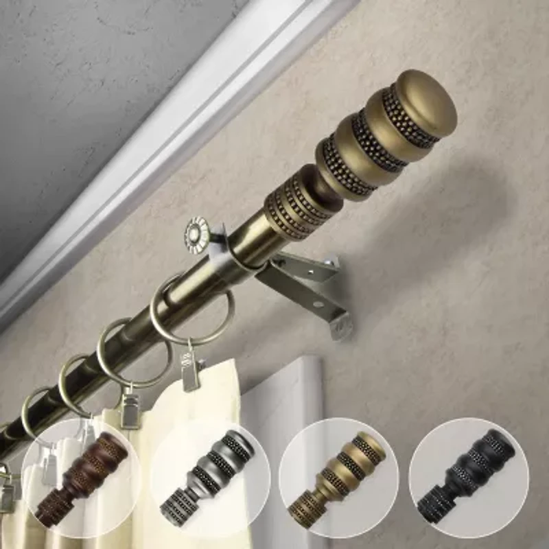 Rod Desyne Dollop 13/16" Adjustable Curtain
