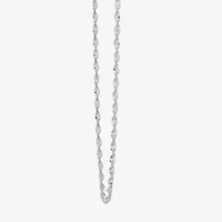 Made in Italy Sterling Silver 16 Inch Twisted Herringbone Solid Chain Necklace