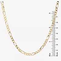 Made in Italy Unisex Adult 18K Gold Over Silver 24 Inch Figaro Chain Necklace
