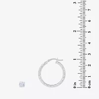DiamonArt® 2 Pair 3/8 CT. T.W. White Cubic Zirconia Sterling Silver Earring Sets