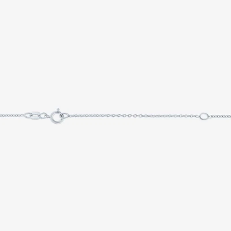 Diamond Accent "Travel" (G-H / I1-I2) Airplane Womens Diamond Accent Lab Grown White Diamond Sterling Silver 16 Inch Pendant Necklace