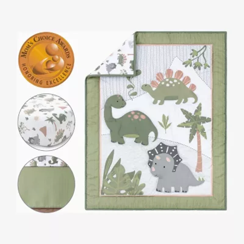 The Peanutshell Dinosaur Dreams 3-pc. Crib Bedding Set