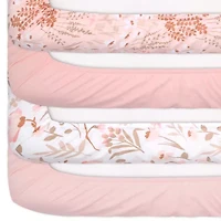 The Peanutshell Whimsical Floral 4-pc. Crib Sheet