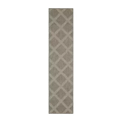 Covington Home Carina Woven Diamonds 24"X90" Indoor Outdoor Rectangular Runner