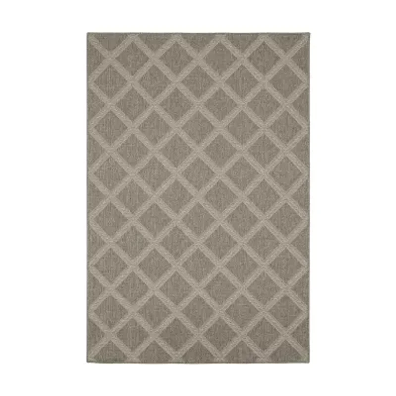 Covington Home Carina Woven Diamonds Indoor Outdoor Rectangular Area Rug