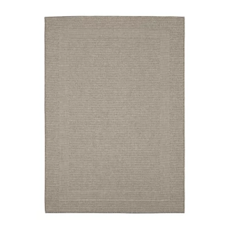 Covington Home Carina Textured Border Indoor Outdoor Rectangular Area Rug
