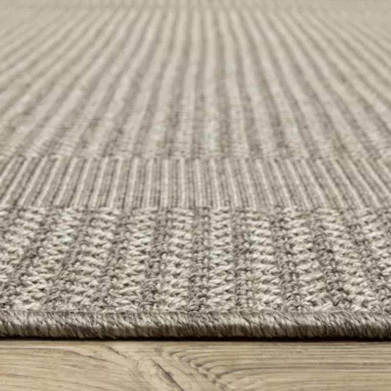 Covington Home Carina Textured Border Indoor Outdoor Rectangular Area Rug