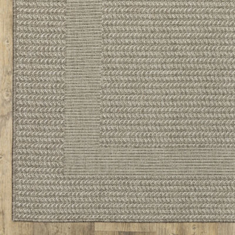 Covington Home Carina Textured Border Indoor Outdoor Rectangular Area Rug