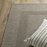 Covington Home Carina Textured Border Indoor Outdoor Rectangular Area Rug