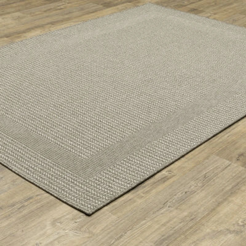 Covington Home Carina Textured Border Indoor Outdoor Rectangular Area Rug