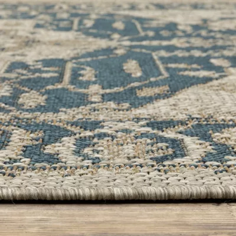 Covington Home Long Island Medallion 39"X60" Indoor Outdoor Rectangular Accent Rug