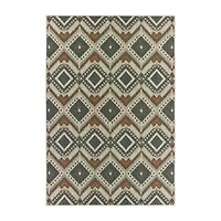 Covington Home Long Island Tribal Diamonds Indoor Outdoor Rectangular Area Rug