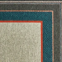 Covington Home Long Island Casual Border 22"X90" Indoor Outdoor Rectangular Runner