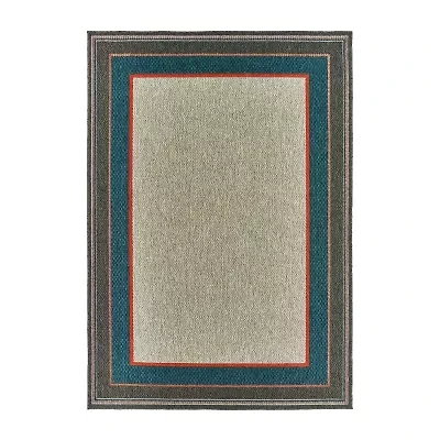 Covington Home Long Island Casual Border 39"X60" Indoor Outdoor Rectangular Accent Rug