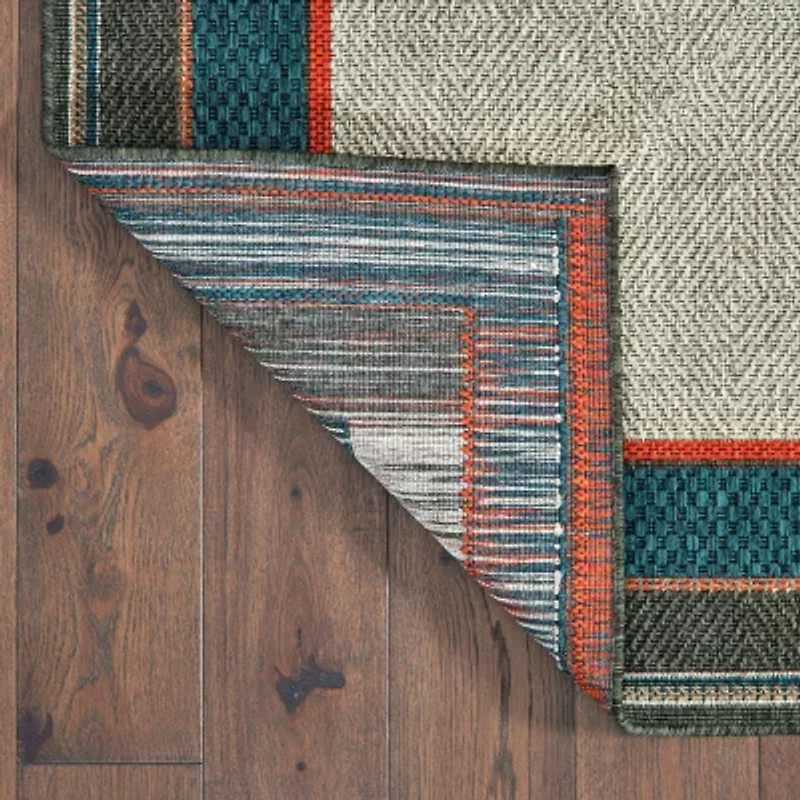 Covington Home Long Island Casual Border Indoor Outdoor Rectangular Area Rug