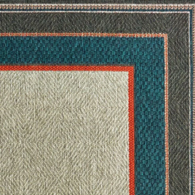 Covington Home Long Island Casual Border Indoor Outdoor Rectangular Area Rug