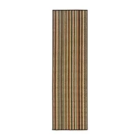 Covington Home Majorca Vertical Stripes 27"X90" Indoor Outdoor Rectangular Runner
