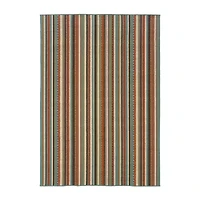 Covington Home Majorca Vertical Stripes Indoor Outdoor Rectangular Accent Rug