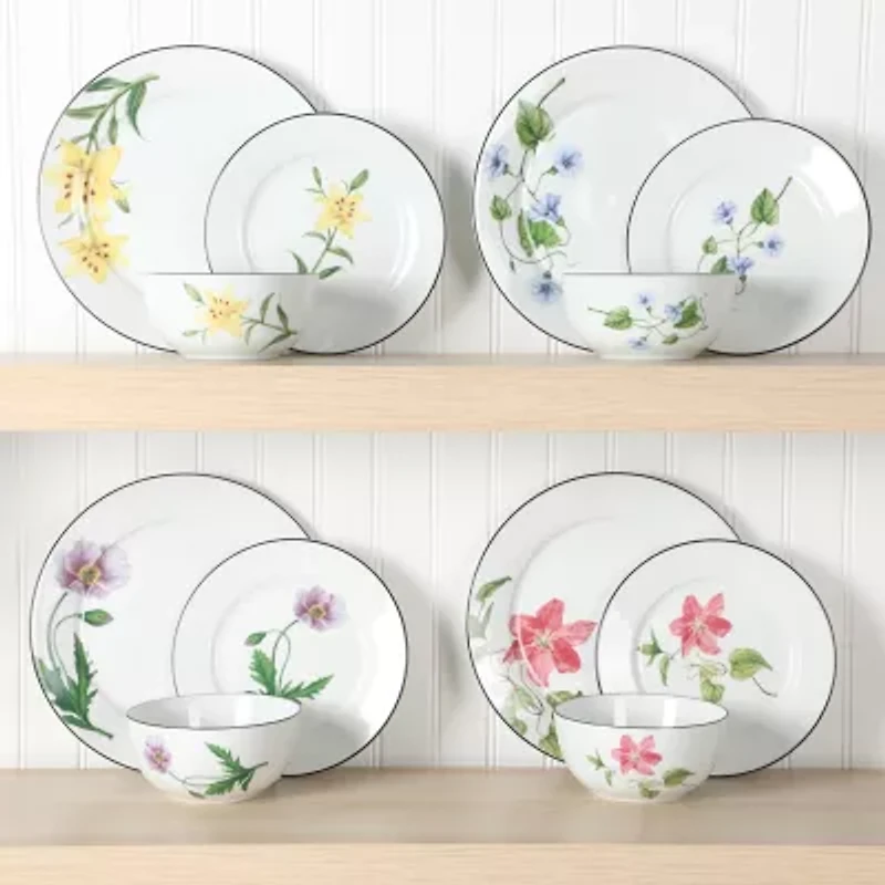Martha Stewart Botanical Garden 12-pc. Ceramic Dinnerware Set