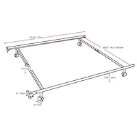 Corliving Adjustable Twin To Full Bed Frame