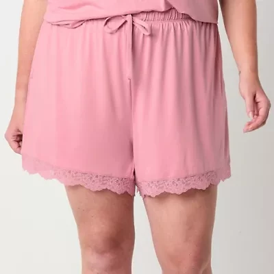 Ambrielle Womens Plus Pajama Shorts