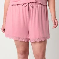 Ambrielle Womens Plus Pajama Shorts