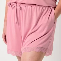Ambrielle Womens Plus Pajama Shorts