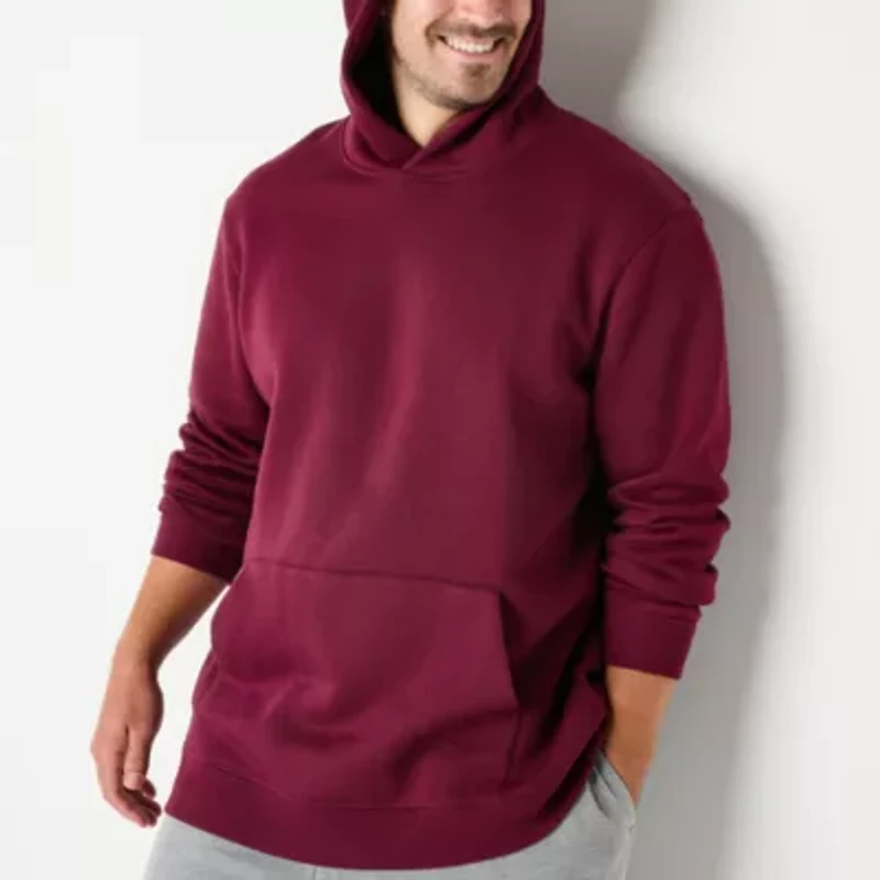 Xersion Cotton Fleece Mens Long Sleeve Fleece Active Big and Tall Hoodie