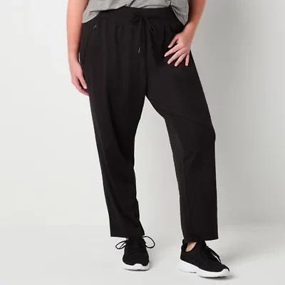Xersion EverUltra-Lite Womens Tapered Mid Rise Plus Active Jogger Pant