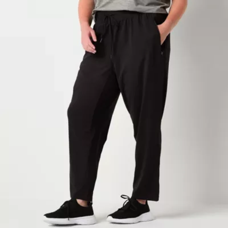 Xersion EverUltra-Lite Womens Tapered Mid Rise Plus Active Jogger Pant
