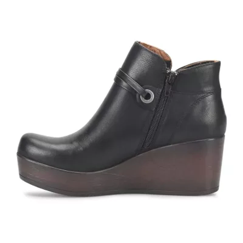 BOC by Born Womens Leonna Wedge Heel Booties