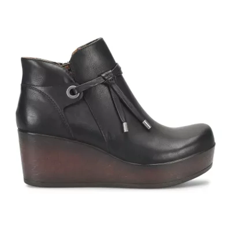 BOC by Born Womens Leonna Wedge Heel Booties