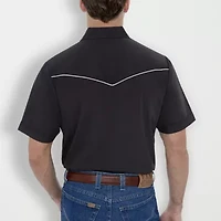 Ely Cattleman Western Mens Short Sleeve Classic Fit Button-Down Shirt